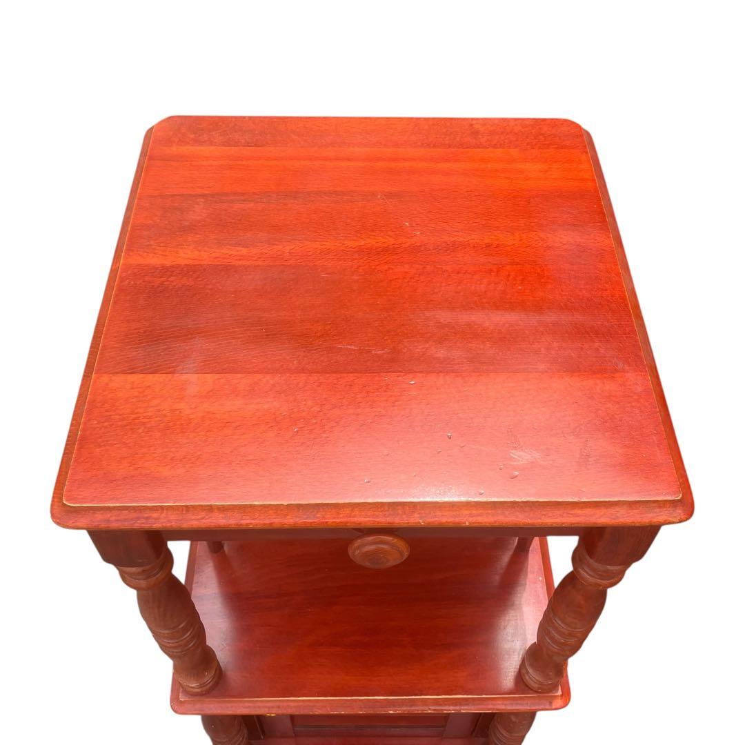 北欧風　電話台 アンティーク インテリア 引き出し 木製　オランダ製