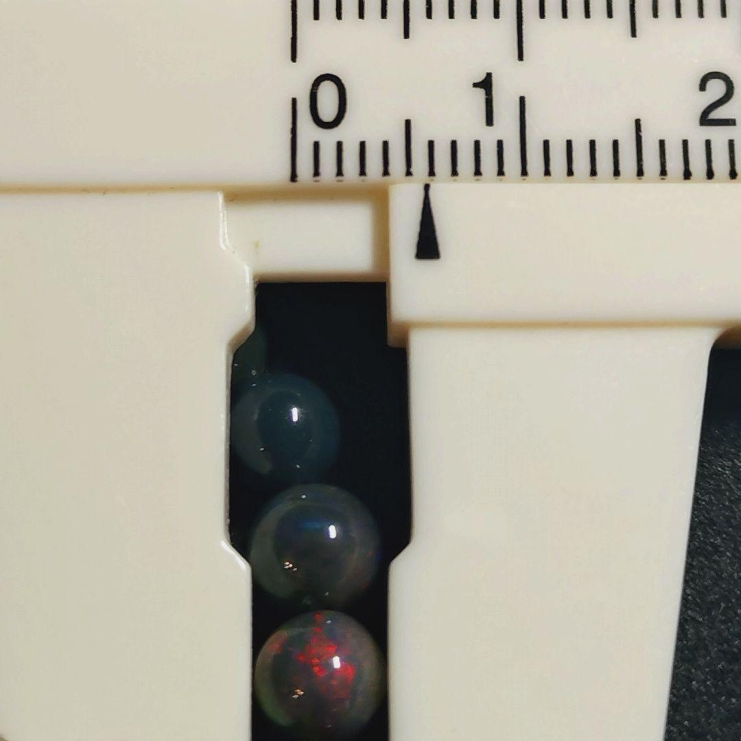 ★リッチブラックプレシャスオパール 5.8ミリ珠ブレスレットA(SA+)