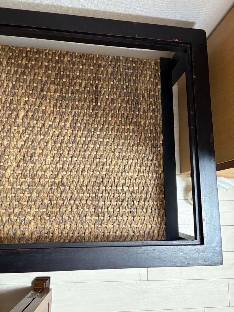 PERFORMAX ガラス天板 ローテーブル ウォーターヒヤシンス家具