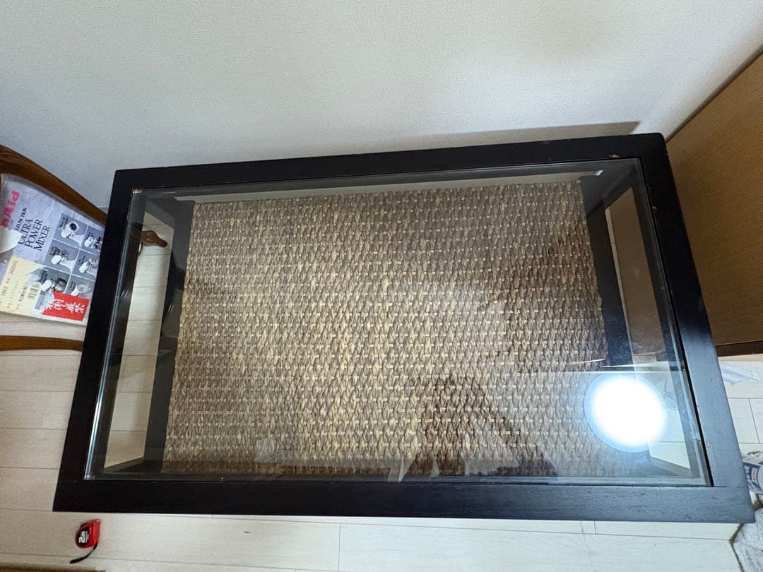 PERFORMAX ガラス天板 ローテーブル ウォーターヒヤシンス家具