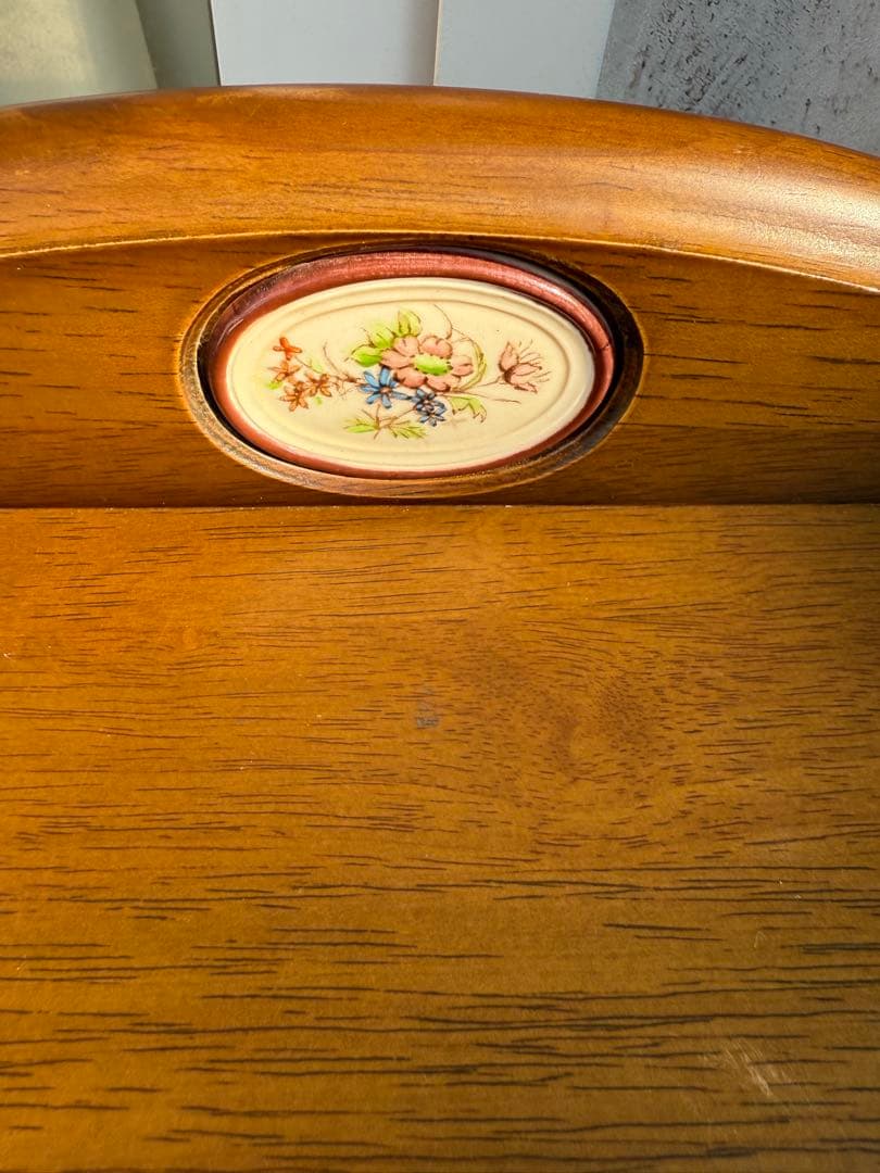 コイズミ　木製チェスト　昭和　家具　天然木　電話台　スリムチェスト