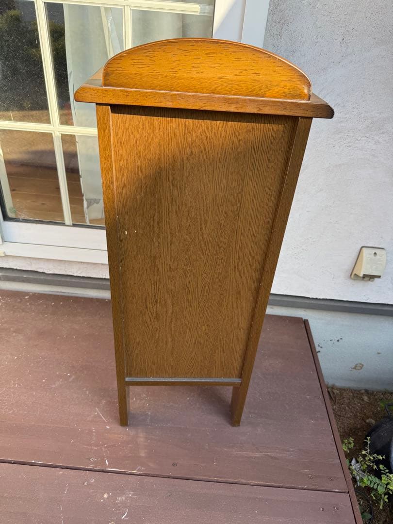 コイズミ　木製チェスト　昭和　家具　天然木　電話台　スリムチェスト