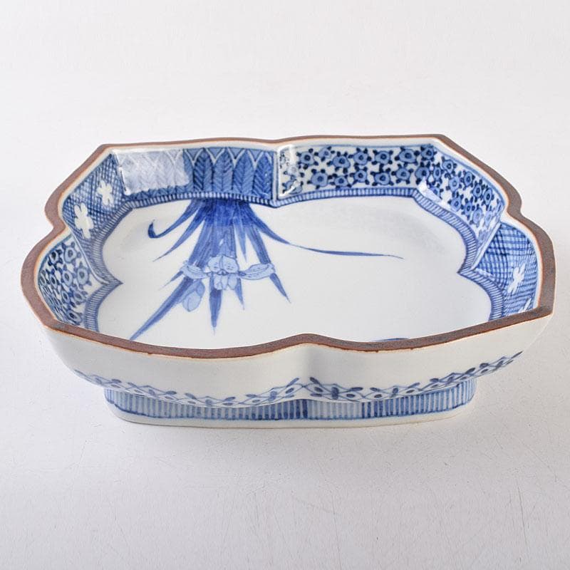 九谷焼 九谷寿楽窯 嶋田寿楽作 染付 菖蒲文 盛皿 共箱 V R9055 - メルカリ