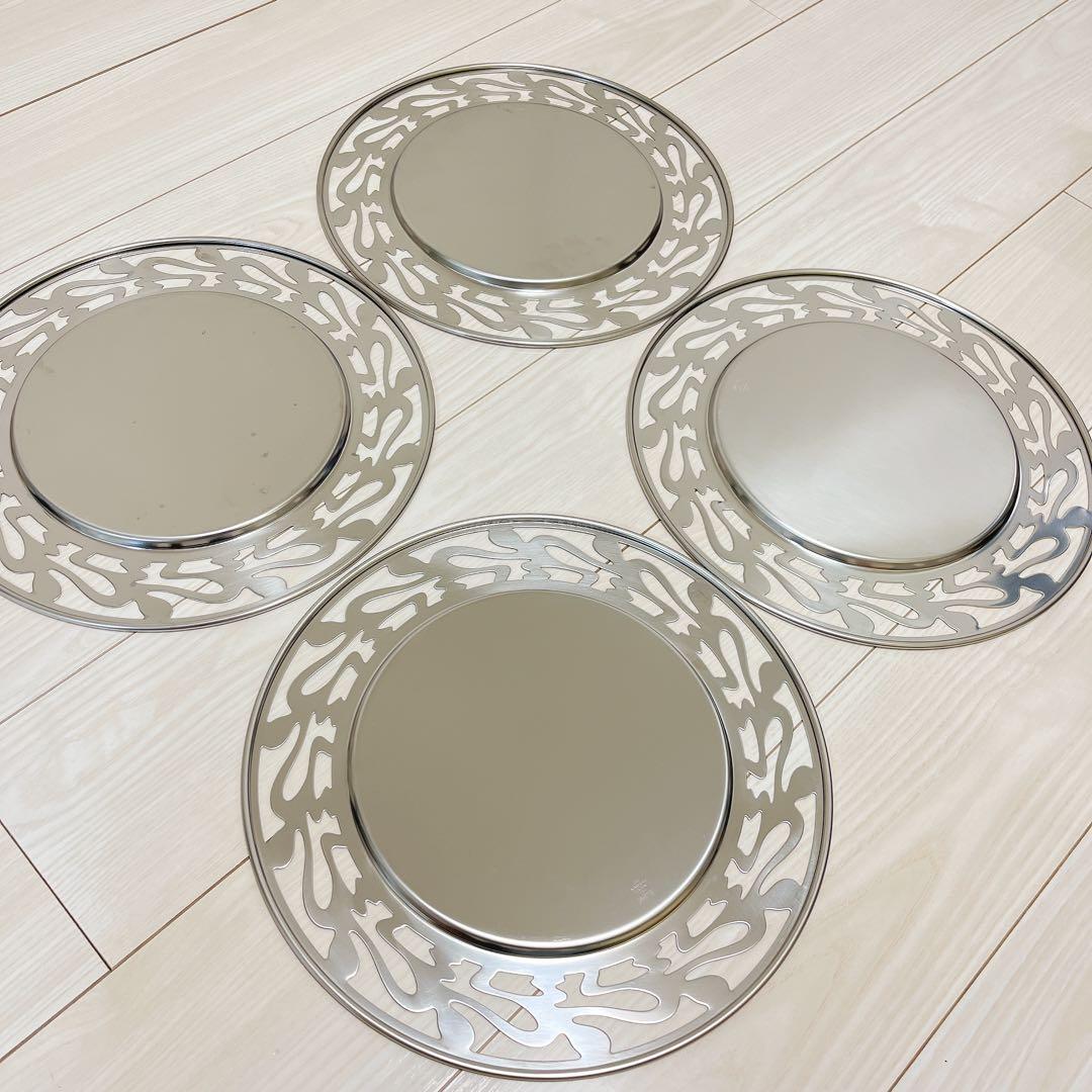 4枚セット】ALESSI アレッシィ Ethno ラウンドトレイ Vintage alessi