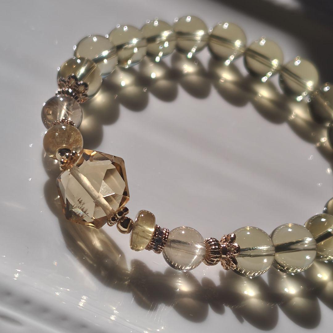 宝石質シトリン六芒星×レモンクオーツ×オーソクレース