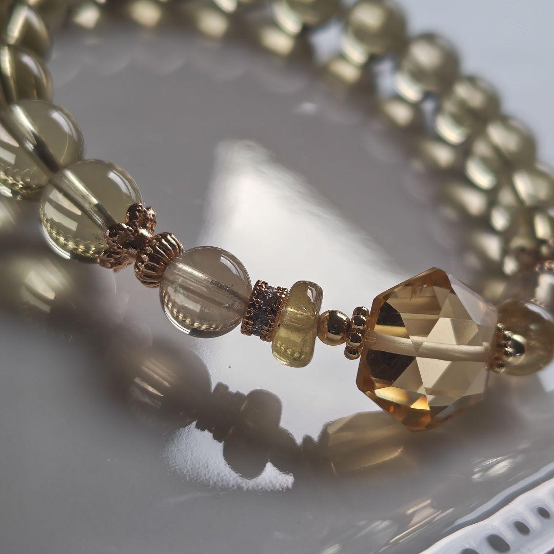 宝石質シトリン六芒星×レモンクオーツ×オーソクレース