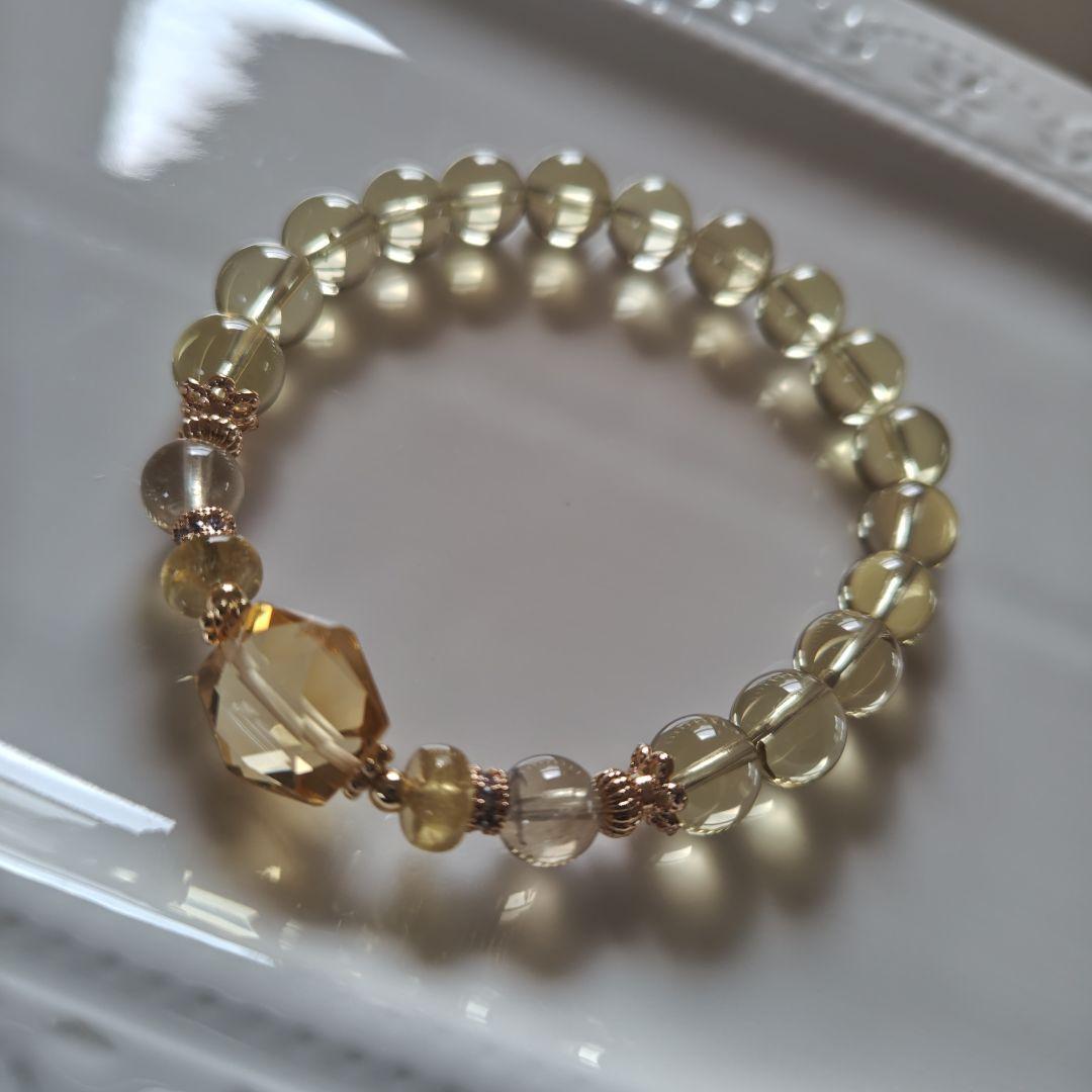 宝石質シトリン六芒星×レモンクオーツ×オーソクレース