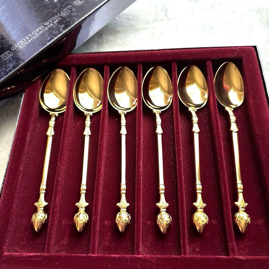 クリストフウィドマン 24金 デコラクラッシック ティースプーン 6本セット