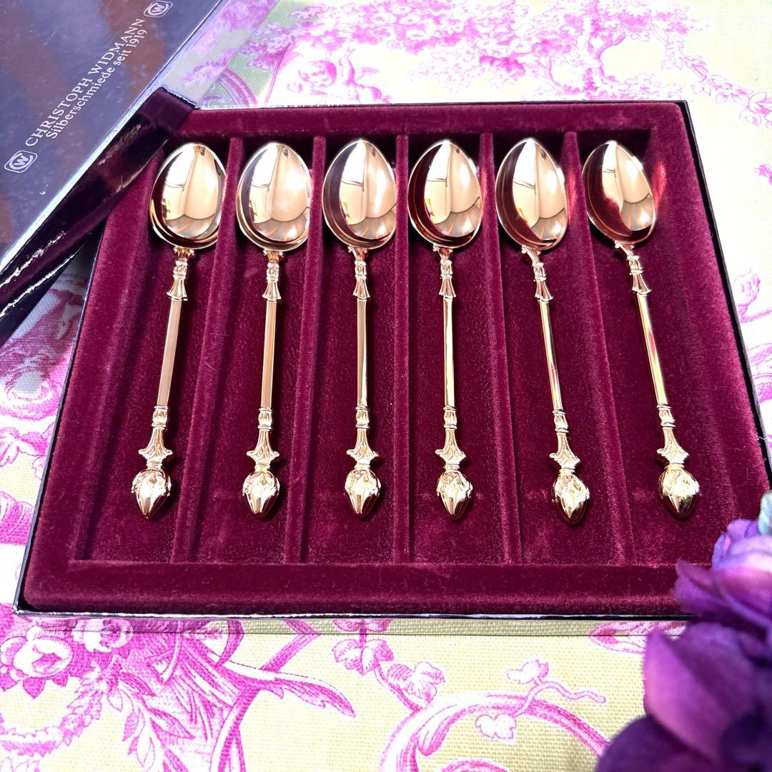 クリストフウィドマン 24金 デコラクラッシック ティースプーン 6本セット