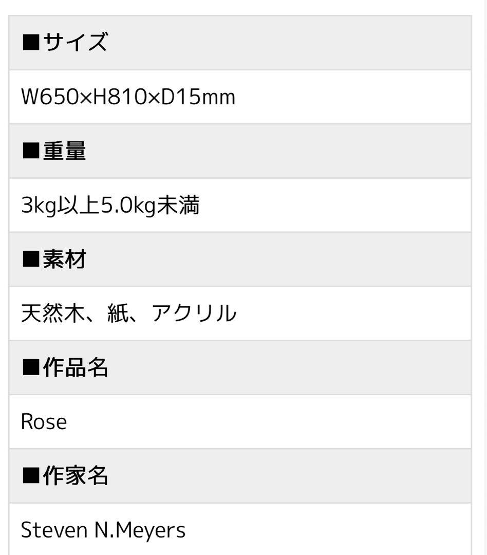 Steven N. Meyers Rose X線アート モノトーン65×81cm