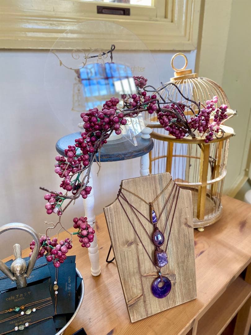 天然石マクラメネックレス/日々のお守りアクセサリー