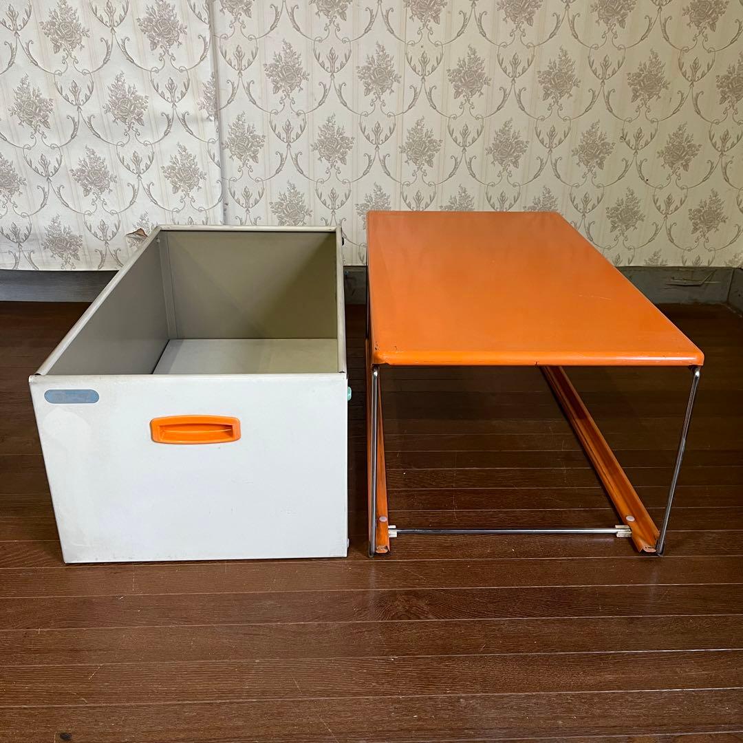 アンティーク】昭和レトロ レトロポップ ヨドコウ スチール 収納ケース