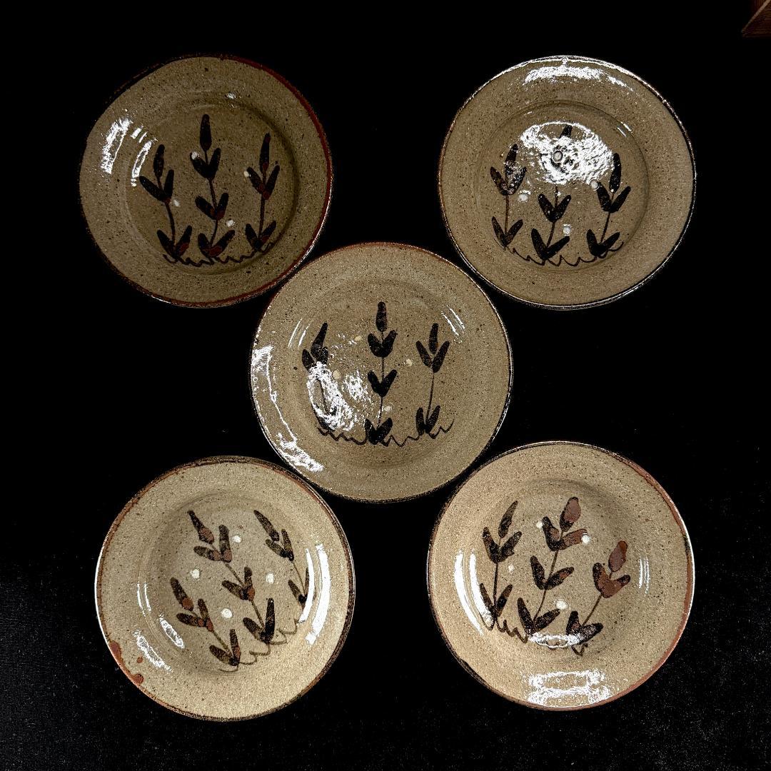 極美品！　十三代 中里太郎右衛門窯　絵唐津銘々皿　5客揃え