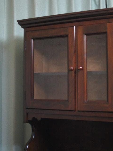 美品 松本民芸家具 ミズメザクラ 無垢材 C型 食器棚 定価935,000円