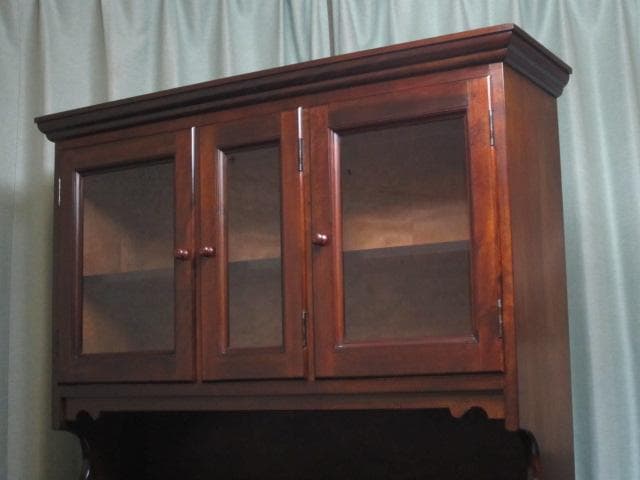 美品 松本民芸家具 ミズメザクラ 無垢材 C型 食器棚 定価935,000円