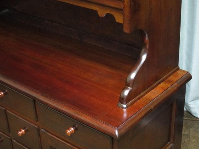 美品 松本民芸家具 ミズメザクラ 無垢材 C型 食器棚 定価935,000円