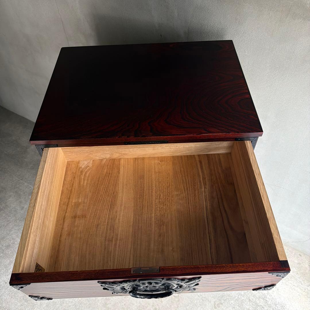 伝統工芸　岩屋堂箪笥　整理箪笥　民芸家具　ケヤキ　欅 抽き出し　6杯