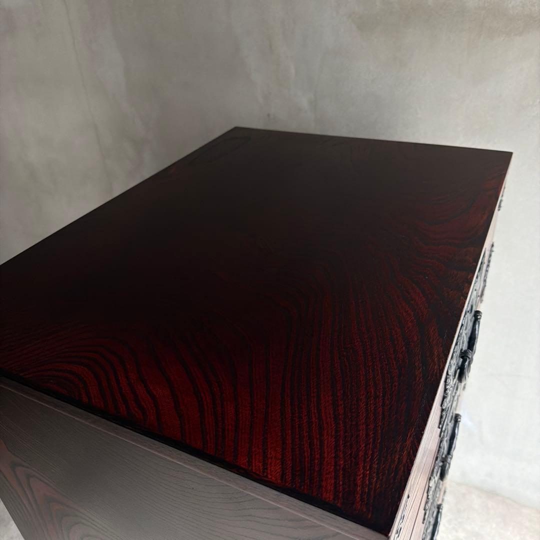 伝統工芸　岩屋堂箪笥　整理箪笥　民芸家具　ケヤキ　欅 抽き出し　6杯