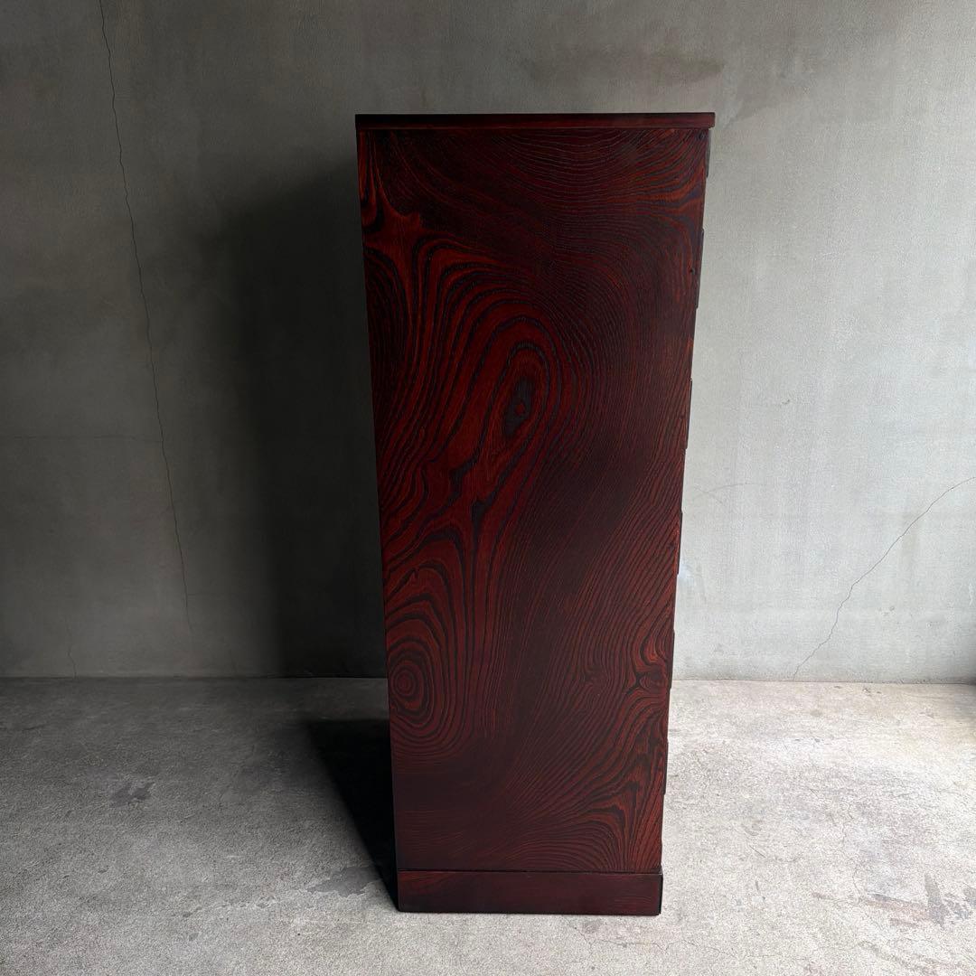 伝統工芸　岩屋堂箪笥　整理箪笥　民芸家具　ケヤキ　欅 抽き出し　6杯