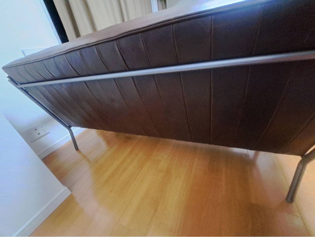 【ドライ】ブラウン3人掛けソファ