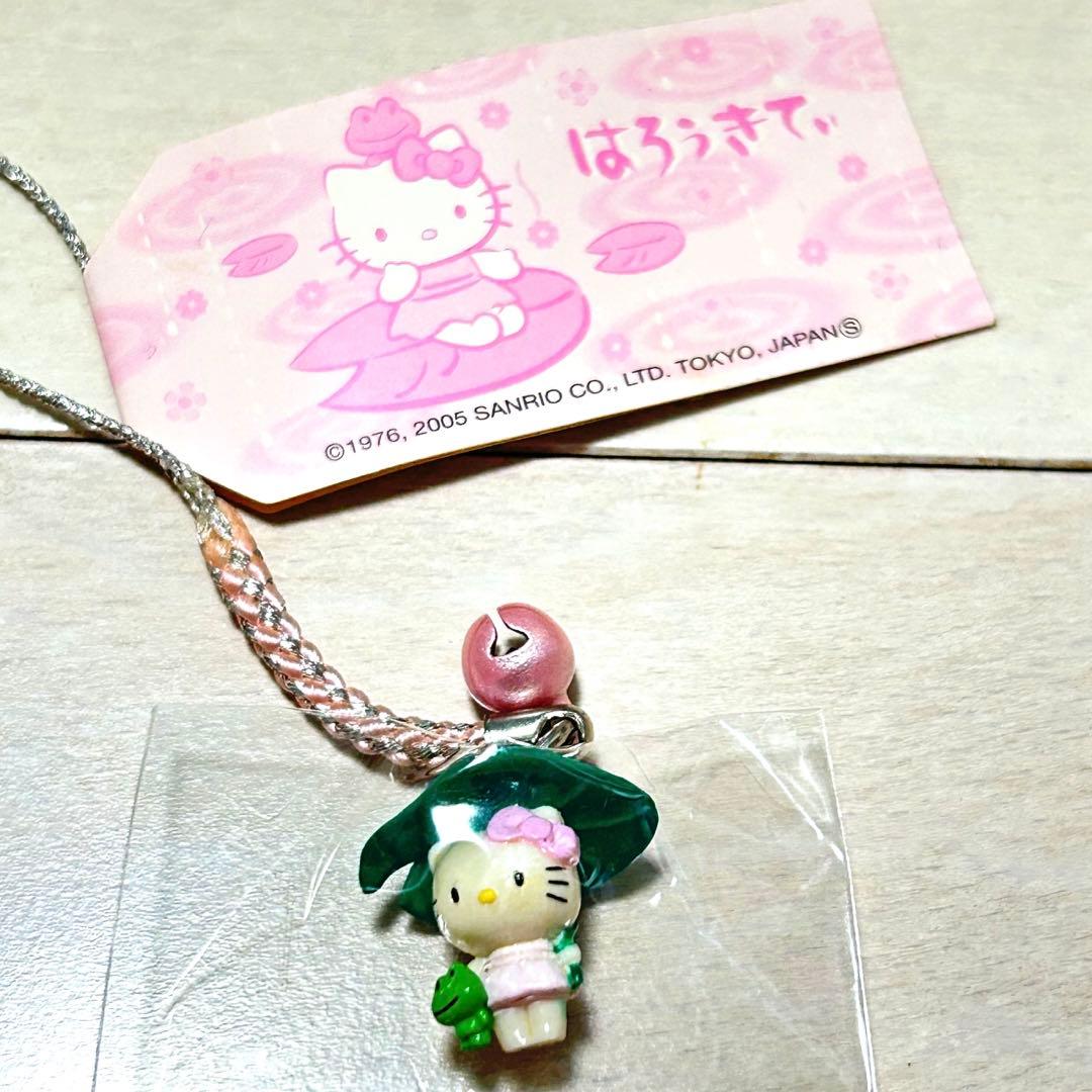 匿名配送】 激レア ご当地 キティ 2005年製 葉っぱ 傘 かえる 雨の和