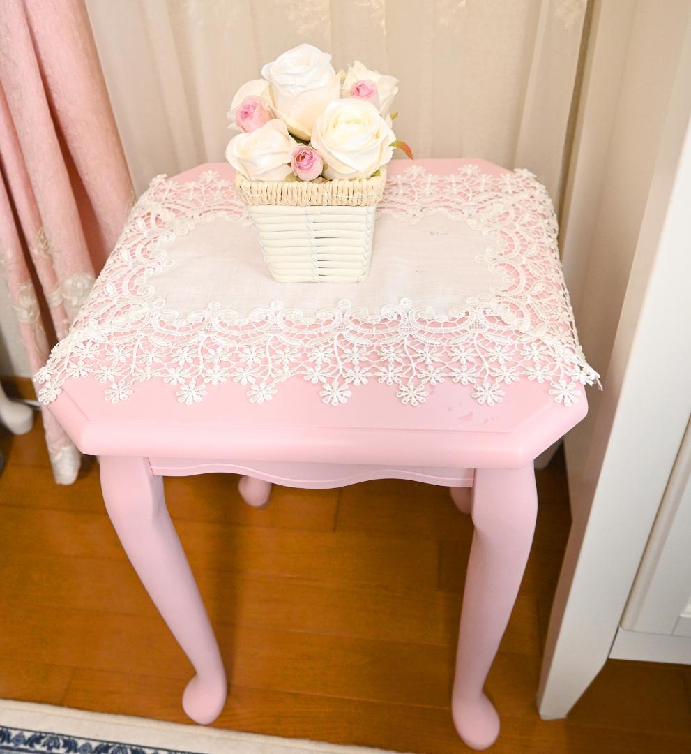 ✧猫脚サイドテーブル ロマンティック アンティーク風 ヨーロピアン クラシカル