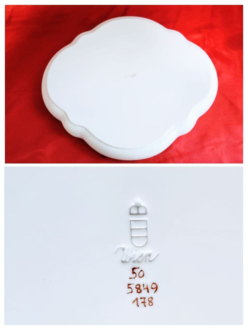 アウガルテン【美品】《カラフルシノワズリー》大きなオーバルプレート横幅約36cm