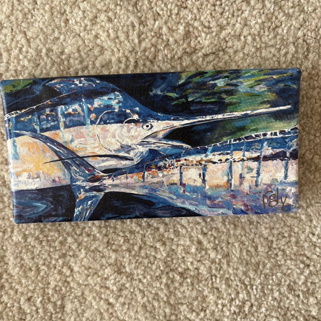 Hawaii アクリル画　ウミガメの油彩画3点セット