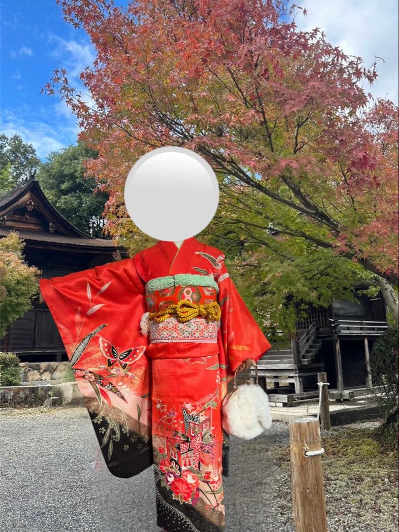 特別価格！！早い者勝ち！！七五三　フルセット　金彩着物　7歳