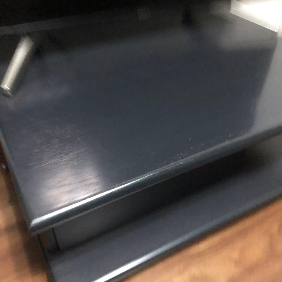 ローテーブル　センターテーブル　　　テレビ台　黒い木製台　引き出し付き