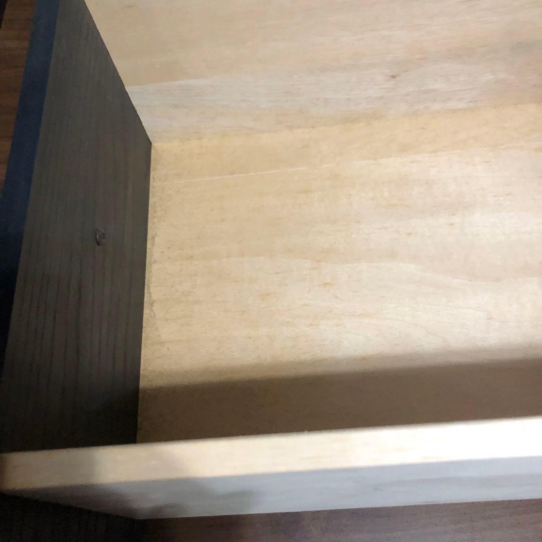 ローテーブル　センターテーブル　　　テレビ台　黒い木製台　引き出し付き