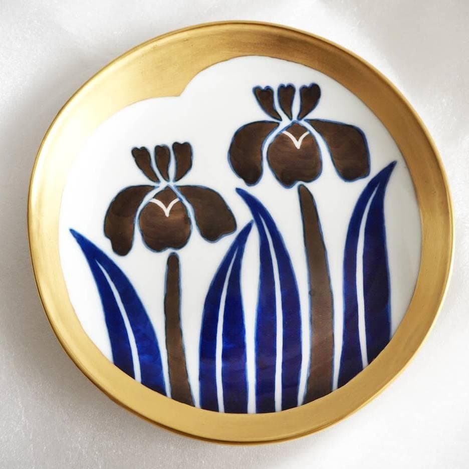 【新品】深川製磁　光琳風染付　銘々皿揃　５枚セット 宮内庁御用達