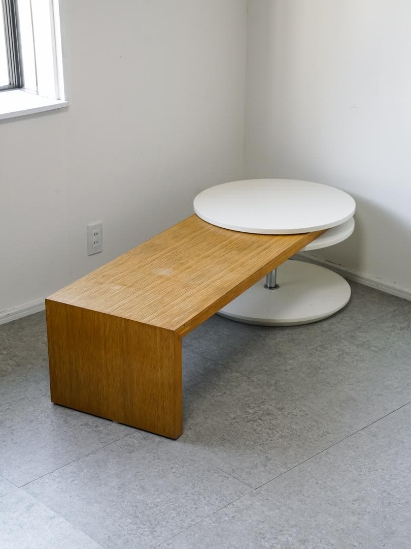 90's 希少 ACTUS 回転ローテーブル/ベンチ ミッドセンチュリーモダン