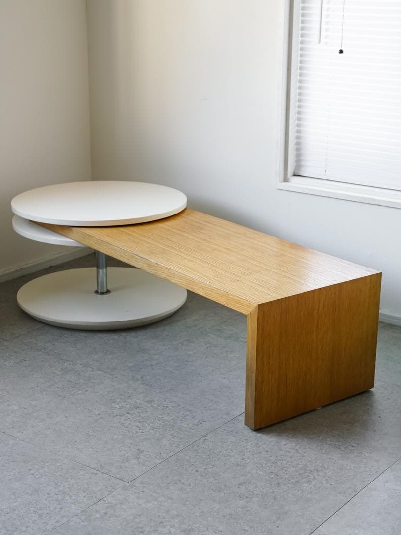 90's 希少 ACTUS 回転ローテーブル/ベンチ ミッドセンチュリーモダン