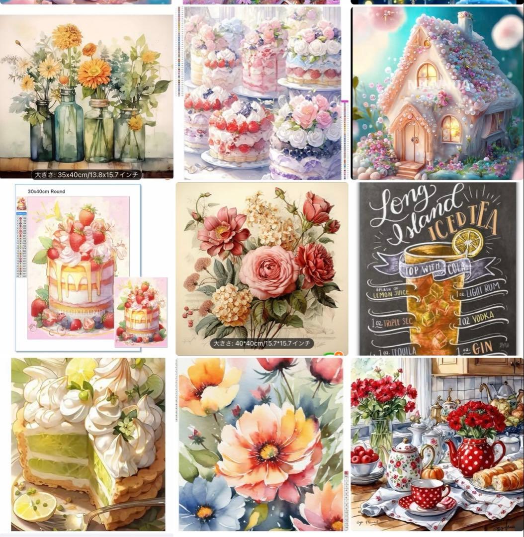 リカさん ダイヤモンドアート まとめて18個 ケース付き 訳あり