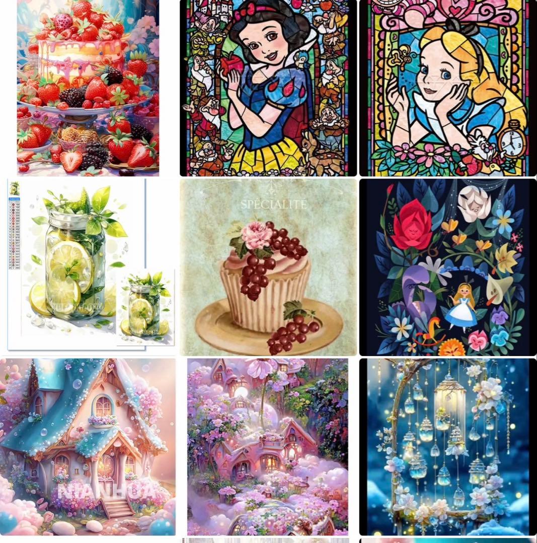 リカさん ダイヤモンドアート まとめて18個 ケース付き 訳あり