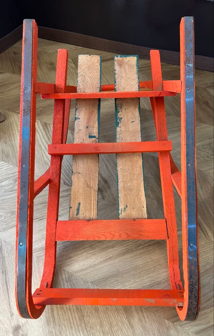 昭和レトロ 曲げ木 手押し木製そり 週末限定値下げ