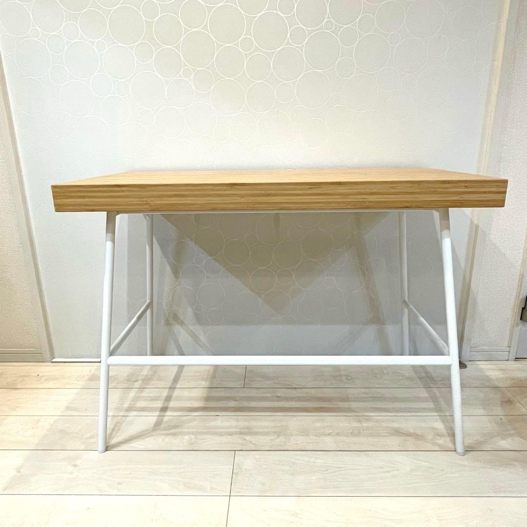 【美品】IKEA LILLASENリルオーセン デスク 引き出し付　竹製 北欧風