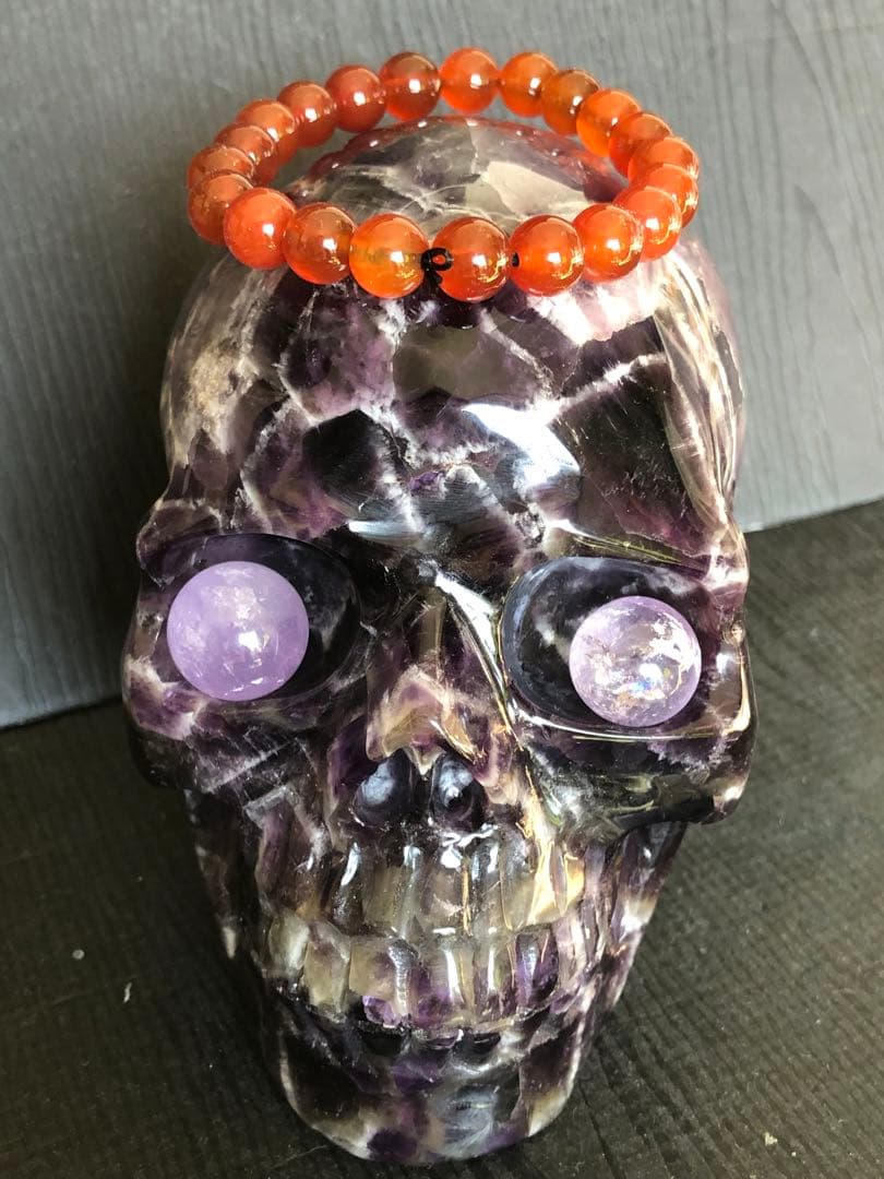 ❤️ レア　1.37kg ドクロ　髑髏 夢幻紫水晶　アメジスト　天然石