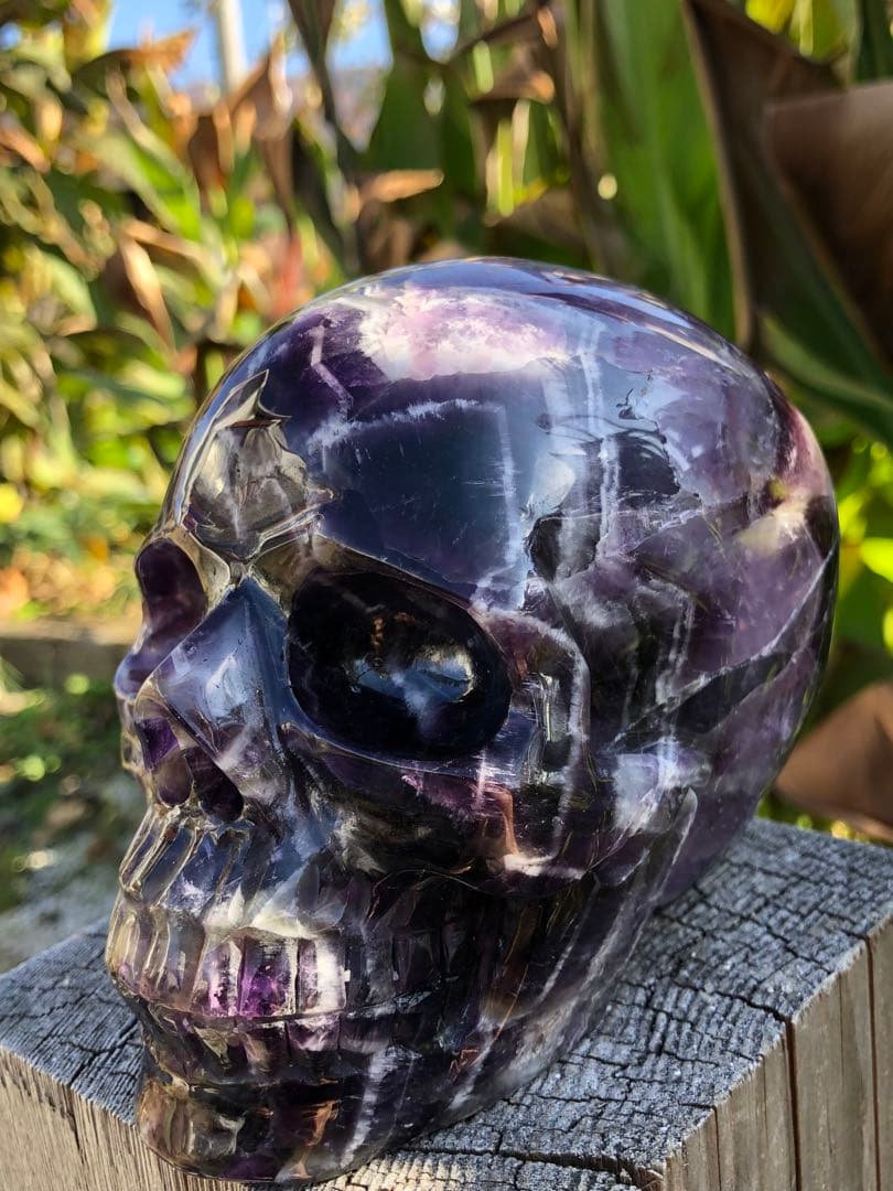 ❤️ レア　1.37kg ドクロ　髑髏 夢幻紫水晶　アメジスト　天然石