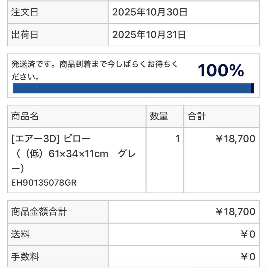 今日までの出品 売り切り西川 エアー3D ピロー 美品10月30日購入品
