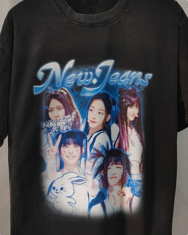 NewJeans ニュジ ミンジ ヴィンテージ加工 Tシャツ 半袖 L - メルカリ