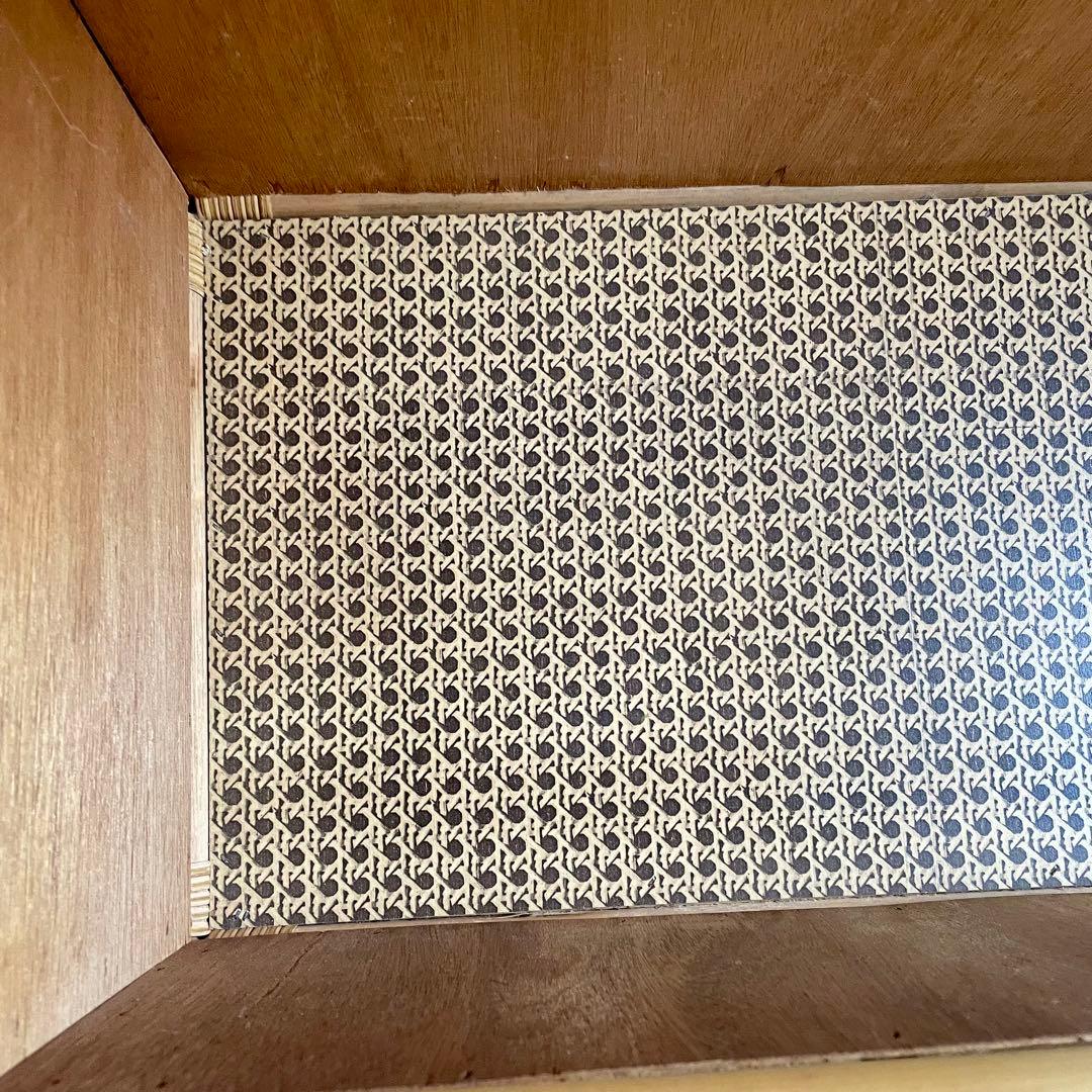 ラタン家具 籐家具 ベンチ収納 レトロ