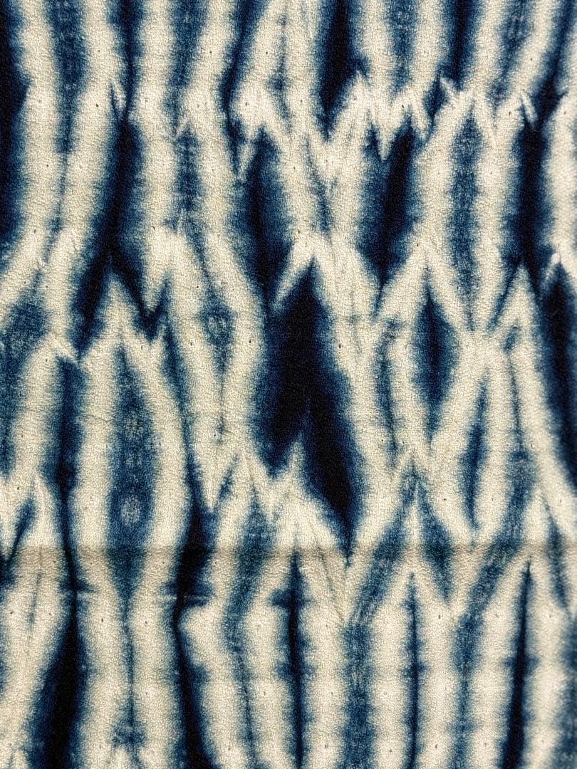 N36「有松鳴海絞り」藍染絞り作家 片野かほり 国産天然藍染 個展出品