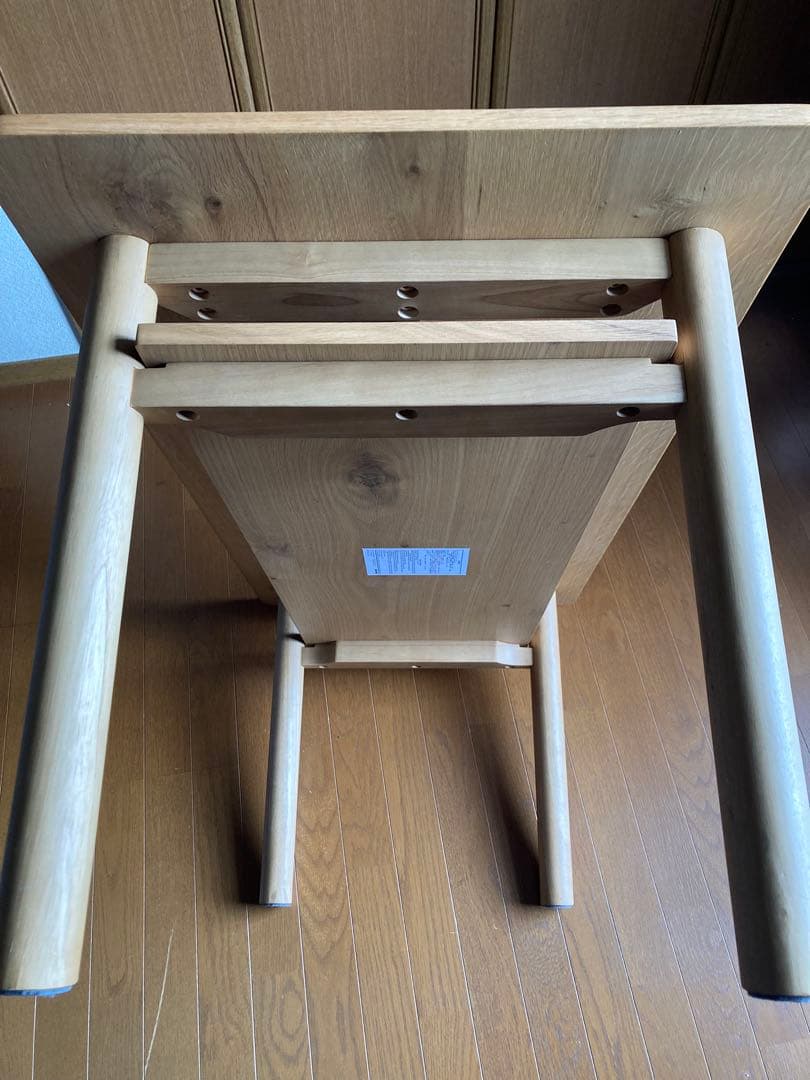 無印良品/MUJI 木製ミドルテーブル・オーク材 ナチュラル　ローテーブル