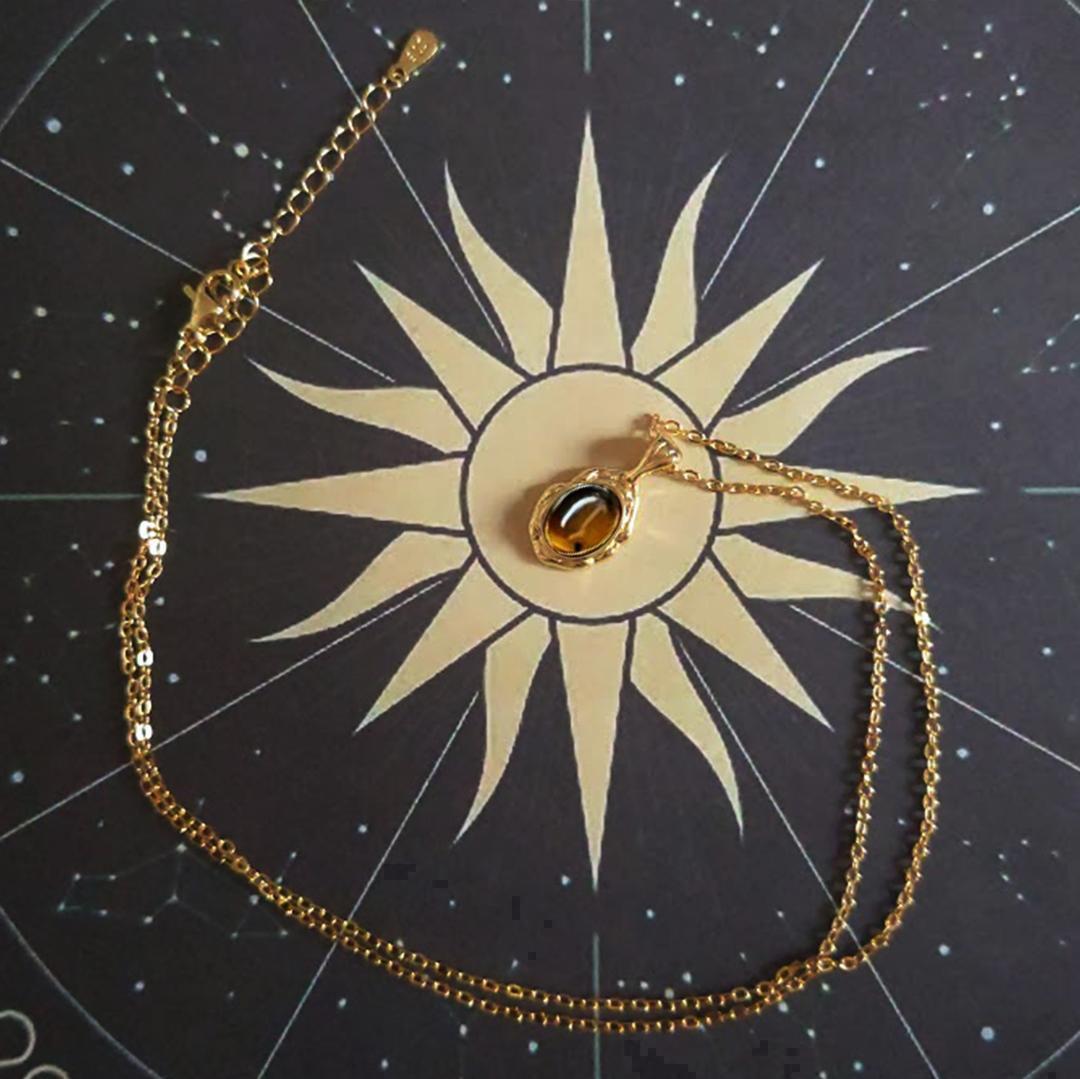 【金運倍増】御守り／ネックレス／開運／霊石／強力／タイガーアイ／金運アップ