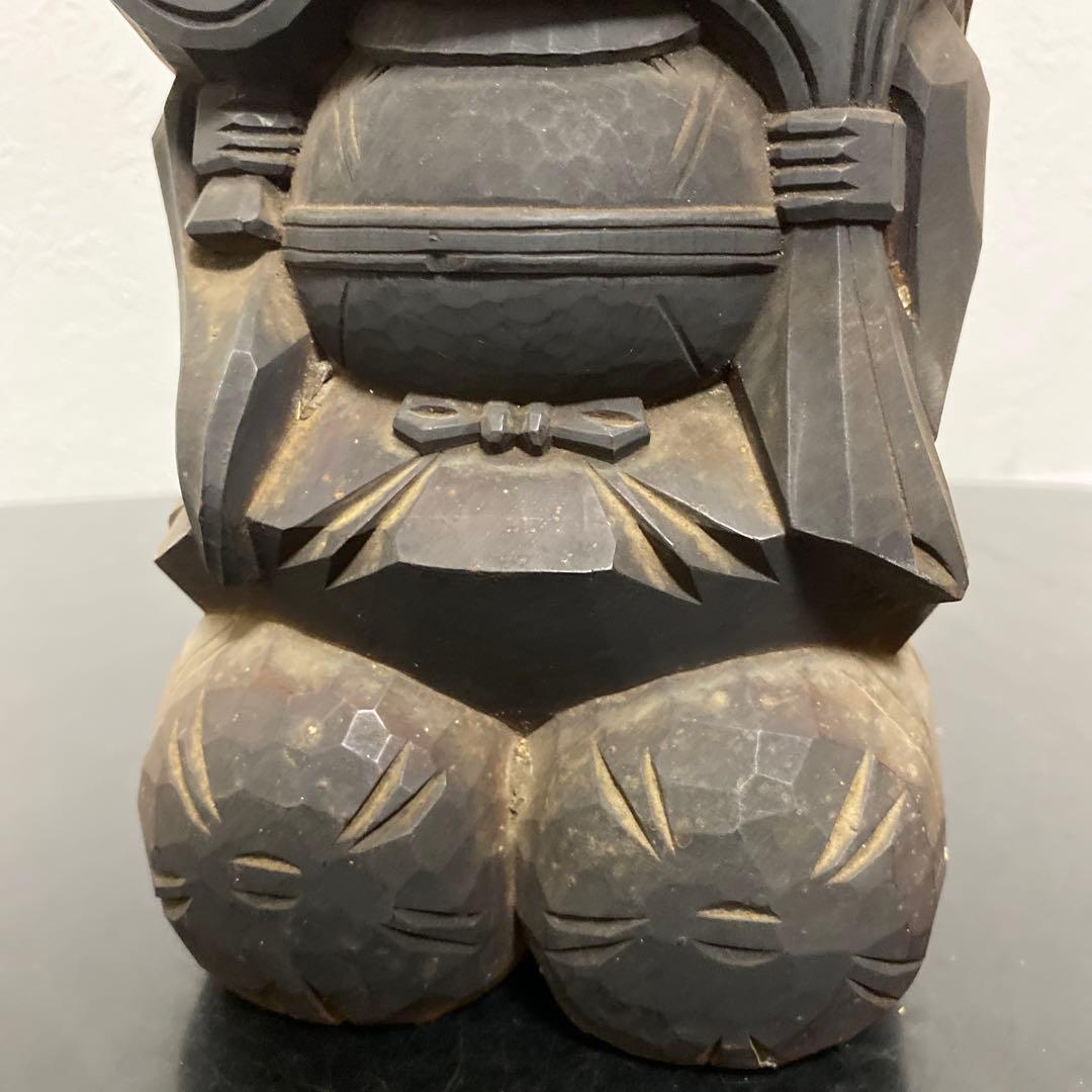 江戸〜明治時代 木彫 大黒天像 民衆仏