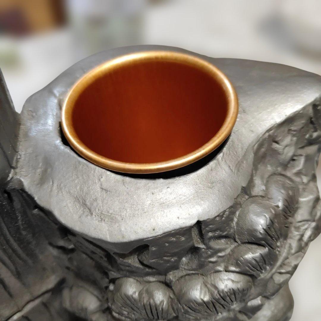 菊間瓦 花器 花入 花瓶風 錦松瓦 - メルカリ