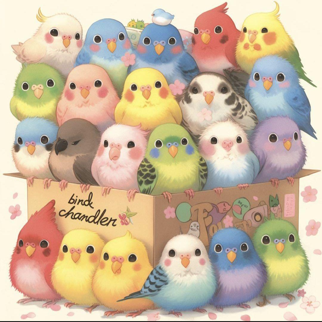 ❀ハンドメイドオーダー用 パネルサンプル❀インコ・シマエナガ