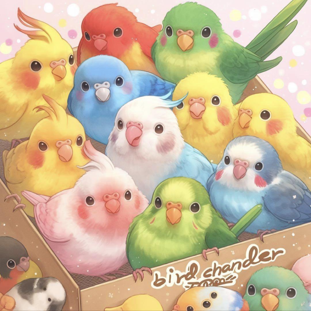 ❀ハンドメイドオーダー用 パネルサンプル❀インコ・シマエナガ